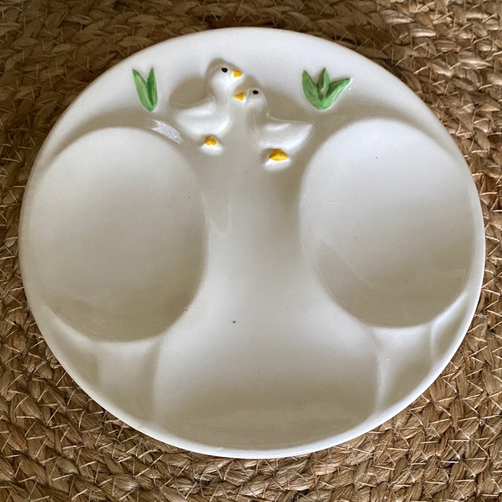 Treasure Craft vintage ceramic double spoon rest Made in USA